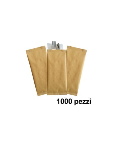 BUSTE PORTA POSATE CARTA PAGLIA 125 PZ