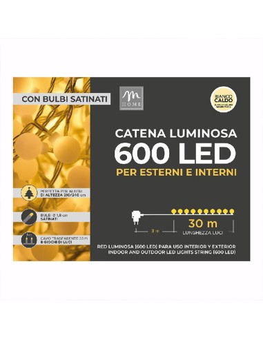 CATENA  LUMINOSA 600 LED EST./INT. MT. 3 + 30