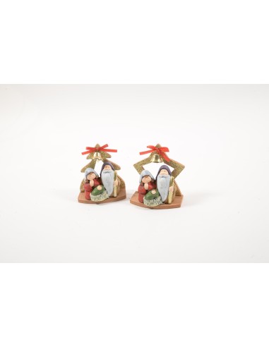 PRESEPE IN CERAMICA E LEGNO