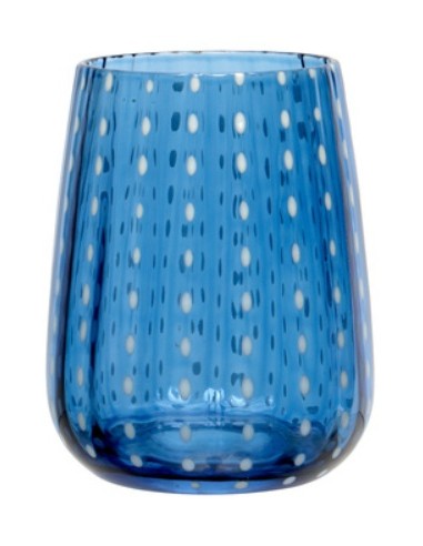 PERLAGE-BICCHIERE ACQUA IN VETRO BLU CL.36