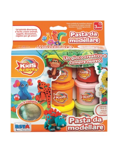 PASTA DA MODELLARE 6 VASETTI 28 GR C/ACCESSORI